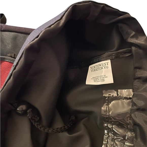 Vintage Northwest Territory Backpack Green Canvas Leather Trim Multiple Pockets - Picture 4 of 4